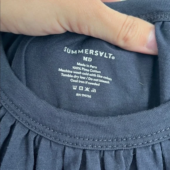 Summersalt Pima Cotton Navy Blue Dress - Picture 6 of 7